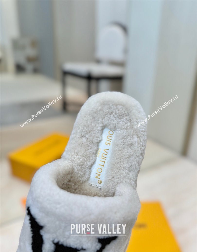 Louis Vuitton Wool Platform Slides Sandal 2cm White 2025 LV102206 (MD-251022129)