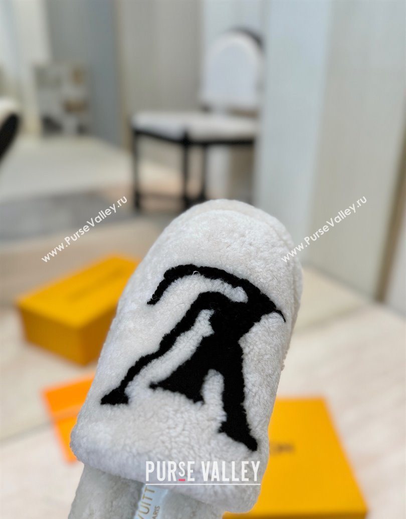 Louis Vuitton Wool Platform Slides Sandal 2cm White 2025 LV102206 (MD-251022129)