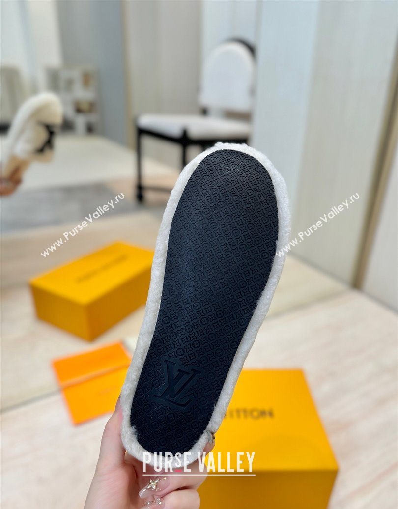 Louis Vuitton Wool Platform Slides Sandal 2cm White 2025 LV102206 (MD-251022129)