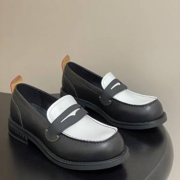 Louis Vuitton LV Bubble Loafers in Calf Leather Black/White 2025 1AIJHI (MD-251022073)