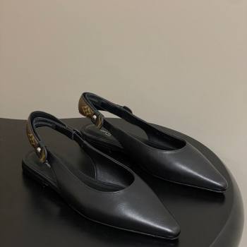Louis Vuitton Legacy Slingback Ballerinas Flat in Leather Black 2025 1AHOCI (MD-251022134)