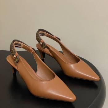 Louis Vuitton Legacy Slingback Pumps 6cm in Leather Brown 2025 1AHOCI (MD-251022138)