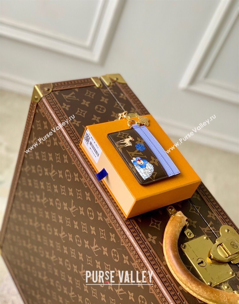 Louis Vuitton LV Charms Card Holder Wallet Vivienne Mascot/Blue 2025 M15324 (KI-251125100)