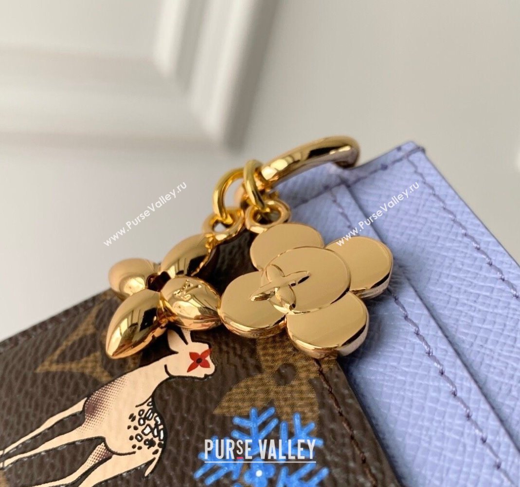 Louis Vuitton LV Charms Card Holder Wallet Vivienne Mascot/Blue 2025 M15324 (KI-251125100)