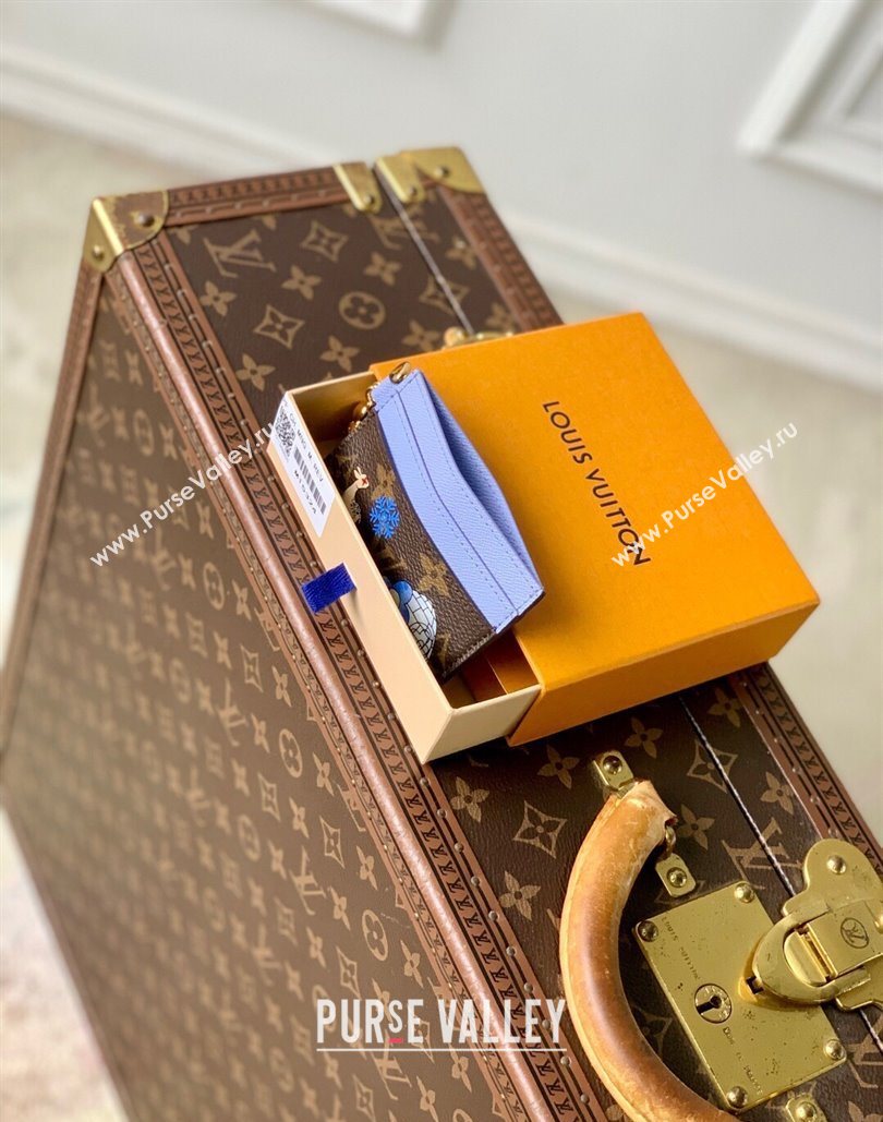 Louis Vuitton LV Charms Card Holder Wallet Vivienne Mascot/Blue 2025 M15324 (KI-251125100)