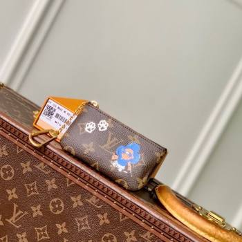 Louis Vuitton Vivienne Wintery Travel Key Pouch Monogram Canvas/Blue 2025 M15341 (KI-251125107)