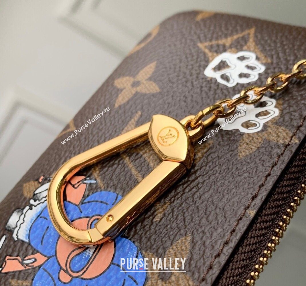 Louis Vuitton Vivienne Wintery Travel Key Pouch Monogram Canvas/Blue 2025 M15341 (KI-251125107)