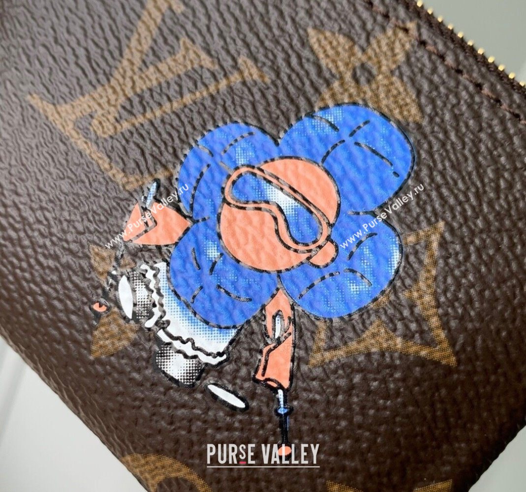 Louis Vuitton Vivienne Wintery Travel Key Pouch Monogram Canvas/Blue 2025 M15341 (KI-251125107)