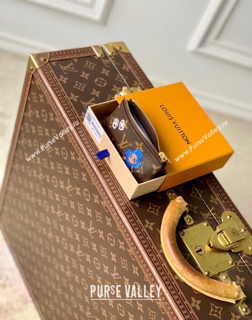 Louis Vuitton Vivienne Wintery Travel Key Pouch Monogram Canvas/Blue 2025 M15341 (KI-251125107)