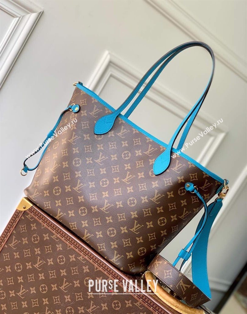 Louis Vuitton Neverfull Bandouliere Inside Out MM Tote bag Monogram Canvas/Gaston Blue Textile 2025 M13753 (KI-251125086)