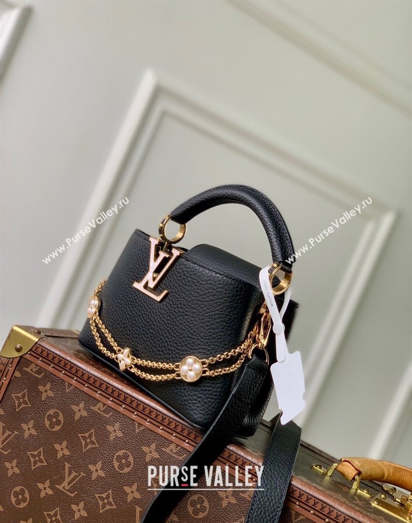 Louis Vuitton Capucines BB Bag in Taurillon Leather Black 2025 M25862 (KI-251125091)
