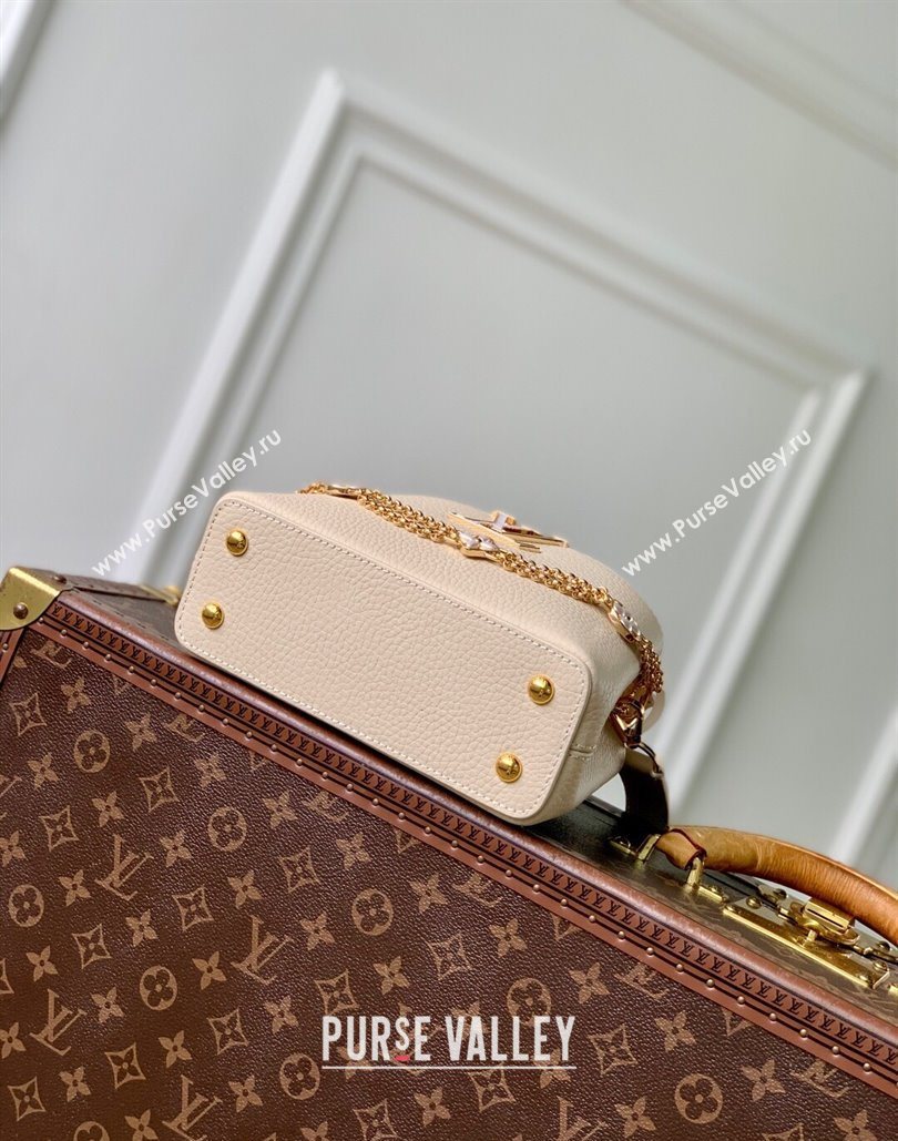 Louis Vuitton Capucines BB Bag in Taurillon Leather M25862 Quartz Beige 2025 (KI-251125092)