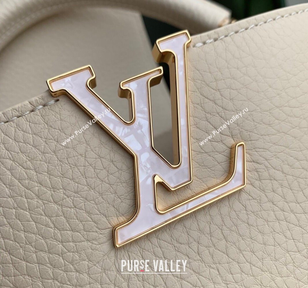 Louis Vuitton Capucines BB Bag in Taurillon Leather M25862 Quartz Beige 2025 (KI-251125092)