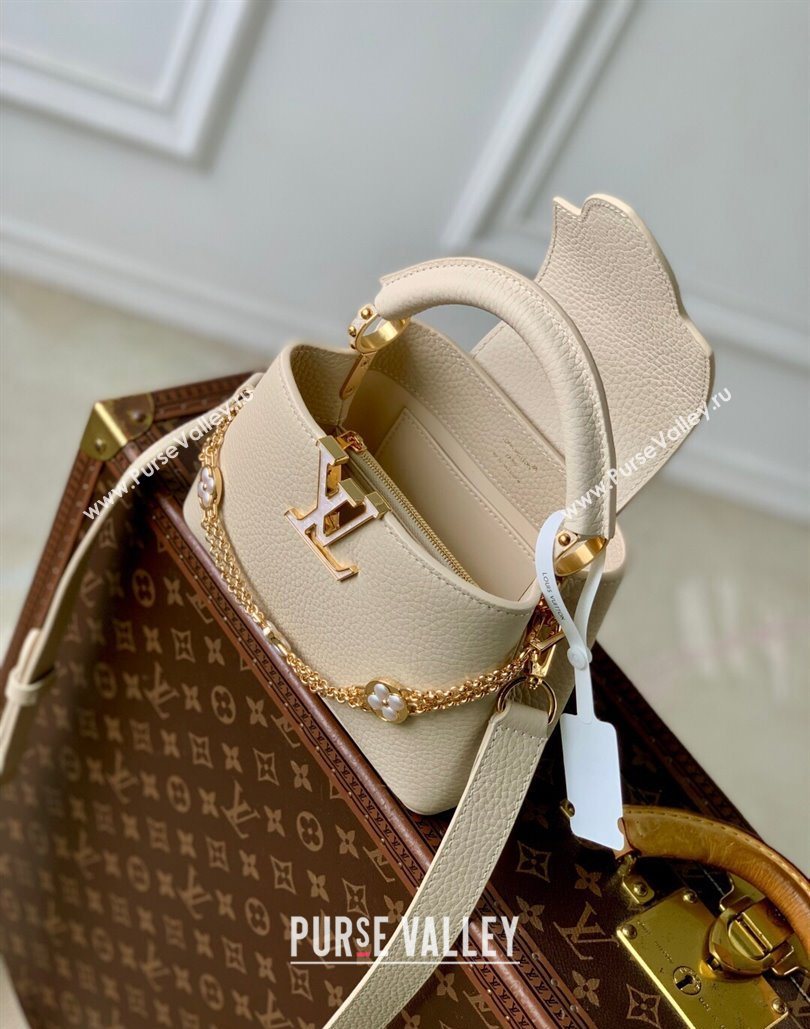 Louis Vuitton Capucines BB Bag in Taurillon Leather M25862 Quartz Beige 2025 (KI-251125092)