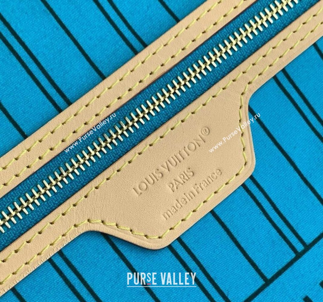 Louis Vuitton Neverfull Bandouliere Inside Out MM Tote bag Monogram Canvas/Gaston Blue Textile 2025 M13753 (KI-251125086)