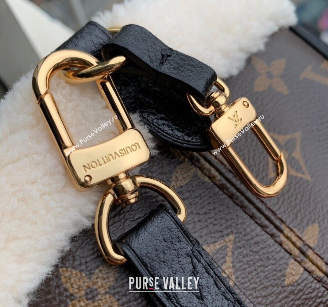 Louis Vuitton Neverfull Bandouliere Inside Out BB Bag in Monogram Canvas and Shearling M26315 2025 (KI-251126047)