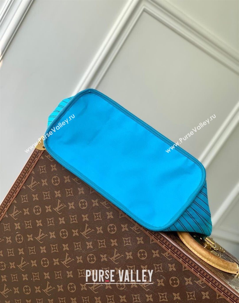 Louis Vuitton Neverfull Bandouliere Inside Out MM Tote bag Monogram Canvas/Gaston Blue Textile 2025 M13753 (KI-251125086)
