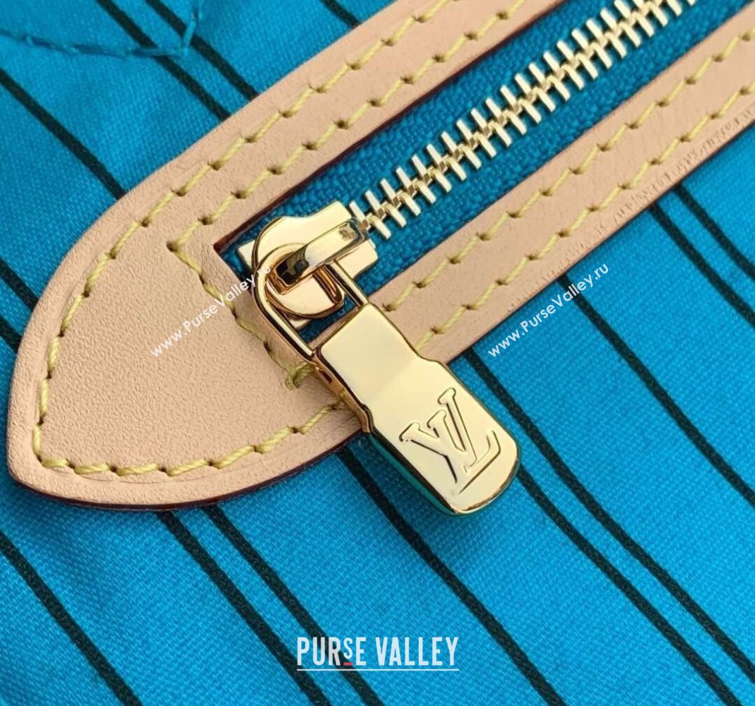 Louis Vuitton Neverfull Bandouliere Inside Out MM Tote bag Monogram Canvas/Gaston Blue Textile 2025 M13753 (KI-251125086)