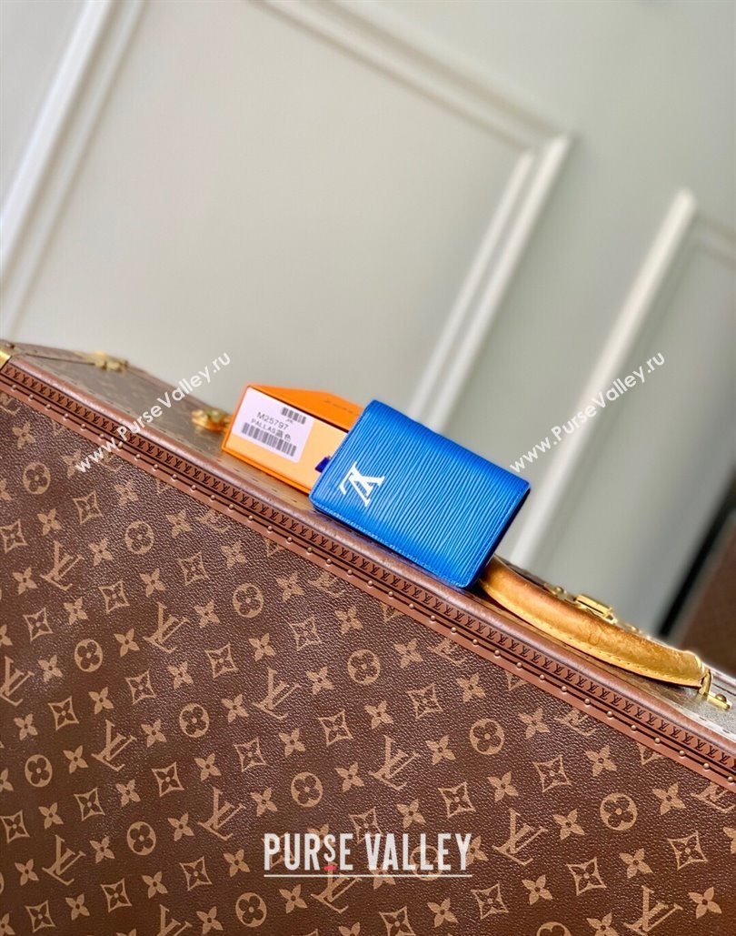 Louis Vuitton Pocket Organizer Wallet in Epi Leather Blue 2025 M25798 (KI-251126004)