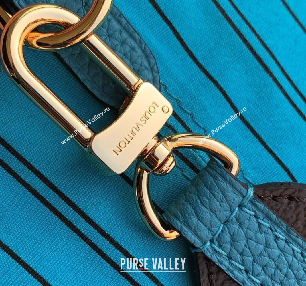 Louis Vuitton Neverfull Bandouliere Inside Out MM Tote bag Monogram Canvas/Gaston Blue Textile 2025 M13753 (KI-251125086)