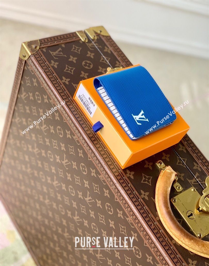Louis Vuitton Multiple Wallet in Epi Leather Blue 2025 M25801 (KI-251126001)