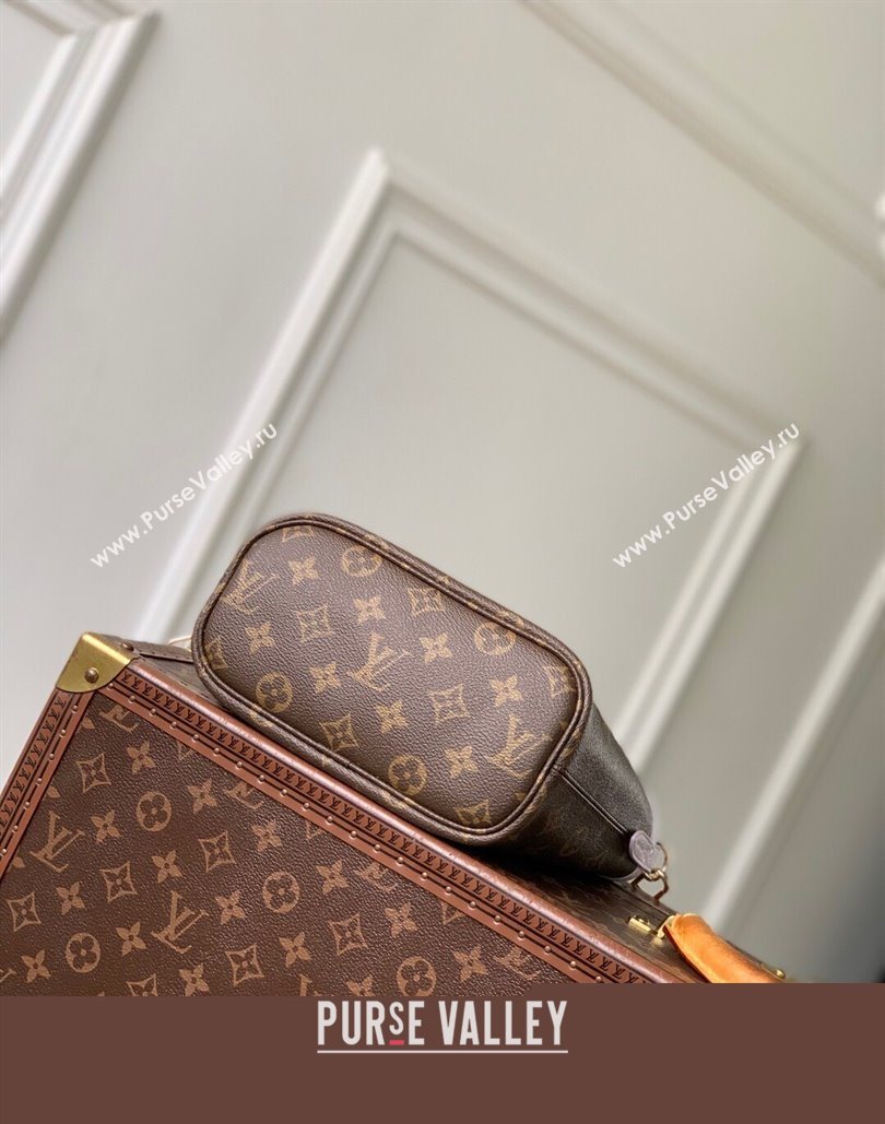 Louis Vuitton Neverfull Inside Out BB Tote Bag in Misty Lilac Purple Leather/Monogram Canvas 2025 M25656 (KI-251125090)