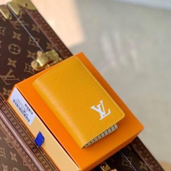 Louis Vuitton Pocket Organizer Wallet in Epi Leather Jaune Mat Yellow 2025 M25799 (KI-251126006)