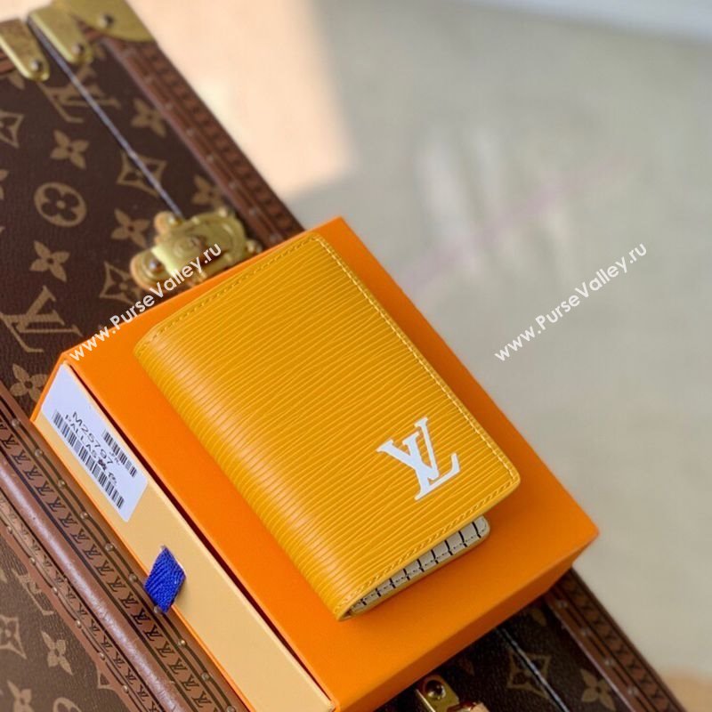 Louis Vuitton Pocket Organizer Wallet in Epi Leather Jaune Mat Yellow 2025 M25799 (KI-251126006)