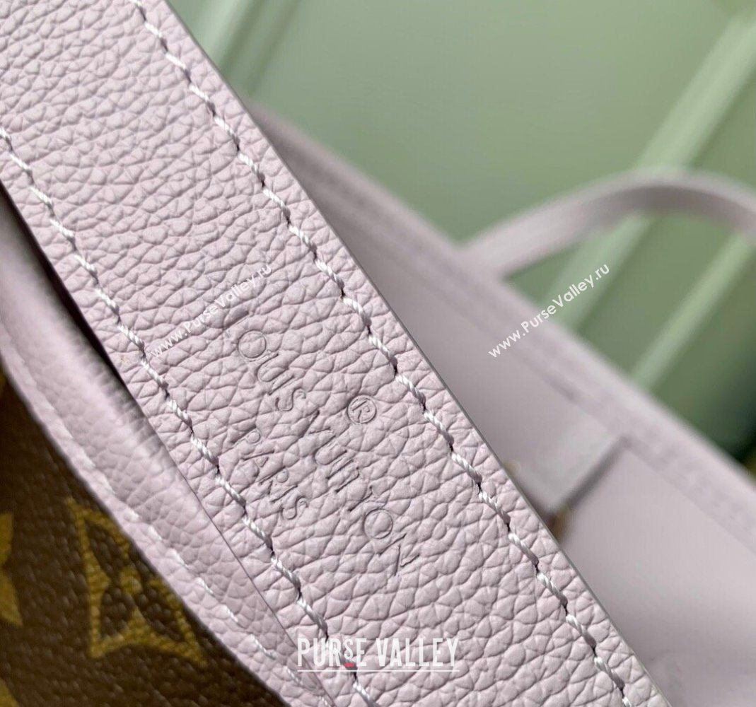 Louis Vuitton Neverfull Inside Out BB Tote Bag in Misty Lilac Purple Leather/Monogram Canvas 2025 M25656 (KI-251125090)