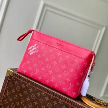 Louis Vuitton Pochette Voyage Souple Pouch in Monogram Heritage Canvas M12665 Pink 2025 (KI-251126049)