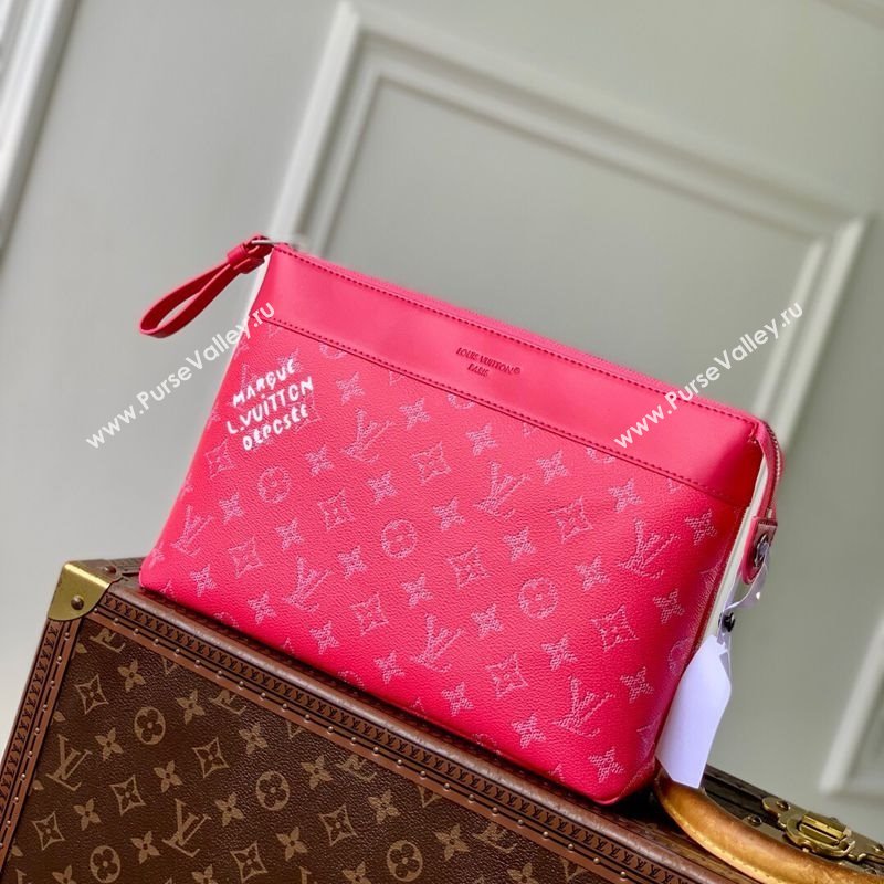 Louis Vuitton Pochette Voyage Souple Pouch in Monogram Heritage Canvas M12665 Pink 2025 (KI-251126049)