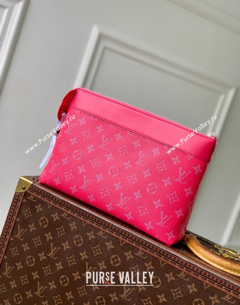 Louis Vuitton Pochette Voyage Souple Pouch in Monogram Heritage Canvas M12665 Pink 2025 (KI-251126049)