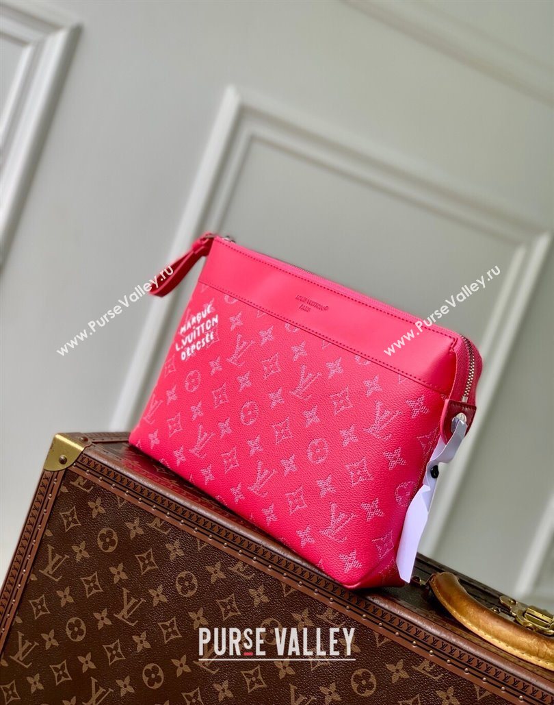 Louis Vuitton Pochette Voyage Souple Pouch in Monogram Heritage Canvas M12665 Pink 2025 (KI-251126049)