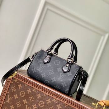 Louis Vuitton Nano Speedy Bag in Black Monogram Eclipse Canvas 2025 M26573 (KI-251125083)