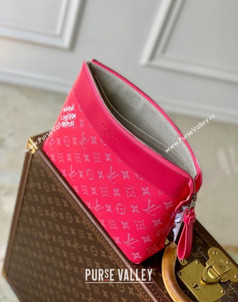 Louis Vuitton Pochette Voyage Souple Pouch in Monogram Heritage Canvas M12665 Pink 2025 (KI-251126049)