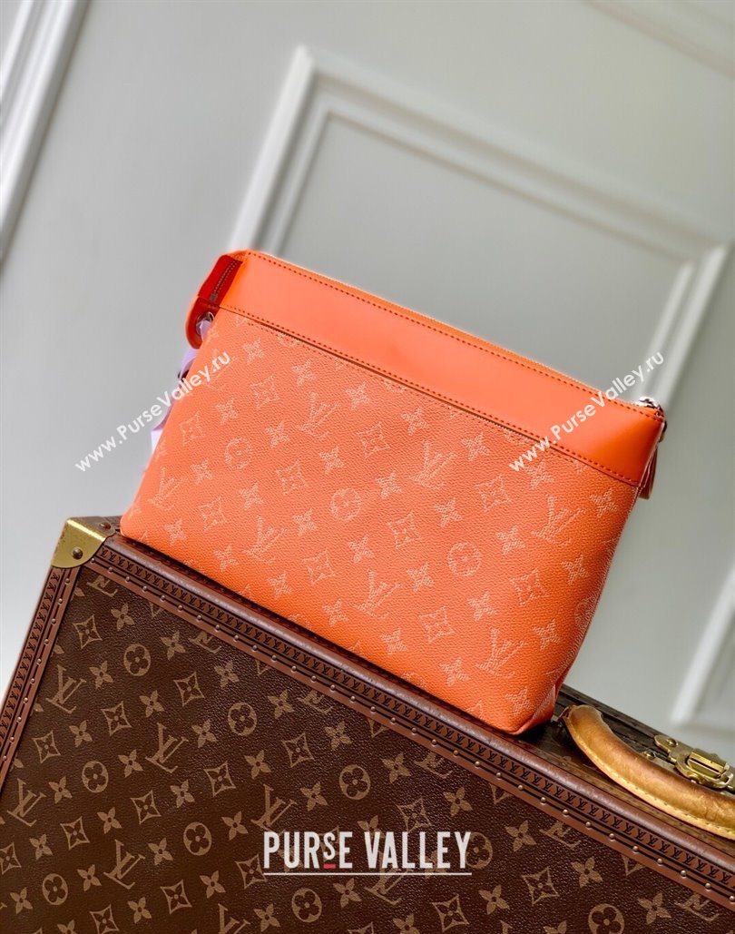 Louis Vuitton Pochette Voyage Souple Pouch in Monogram Heritage Canvas M12665 Orange 2025 (KI-251126050)