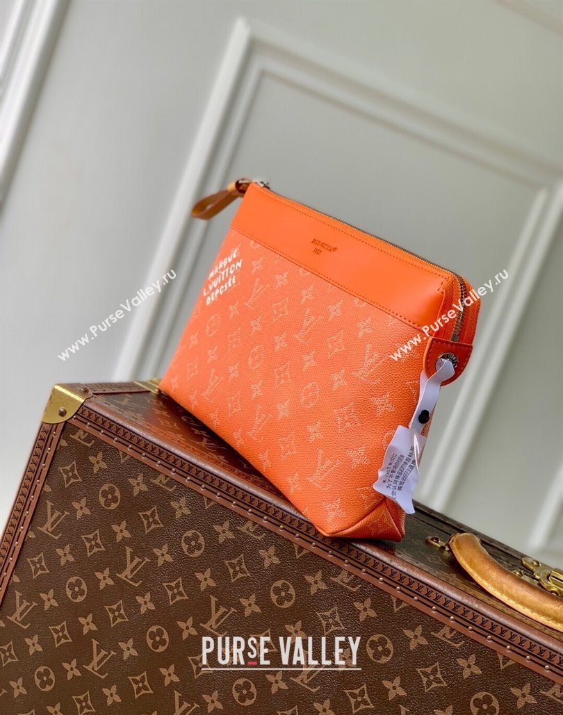 Louis Vuitton Pochette Voyage Souple Pouch in Monogram Heritage Canvas M12665 Orange 2025 (KI-251126050)