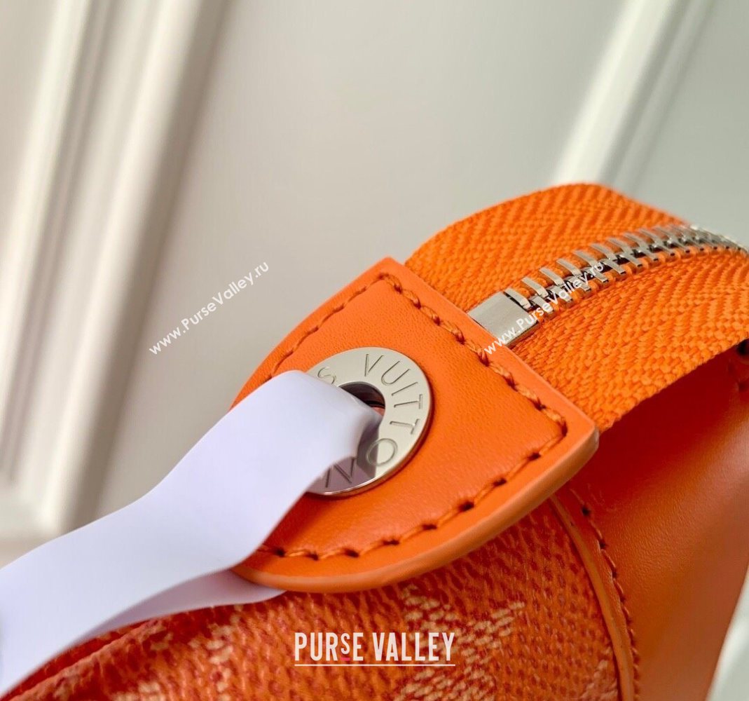 Louis Vuitton Pochette Voyage Souple Pouch in Monogram Heritage Canvas M12665 Orange 2025 (KI-251126050)