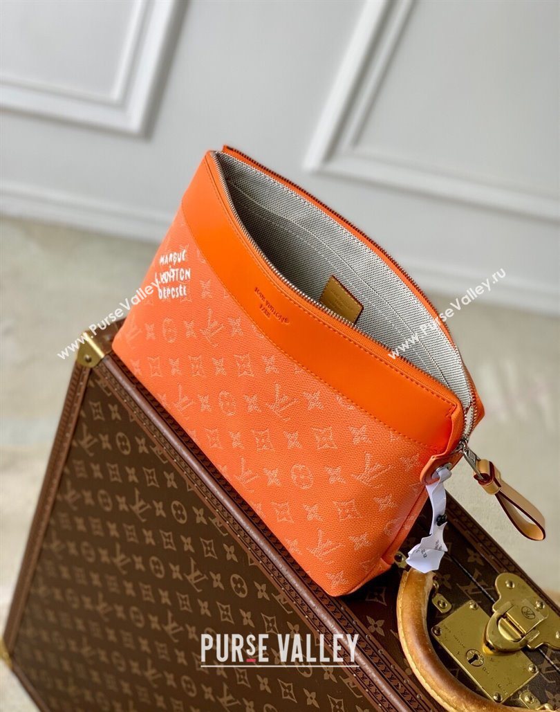 Louis Vuitton Pochette Voyage Souple Pouch in Monogram Heritage Canvas M12665 Orange 2025 (KI-251126050)