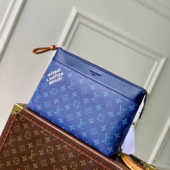 Louis Vuitton Pochette Voyage Souple Pouch in Monogram Heritage Canvas M12665 Blue 2025 (KI-251126051)