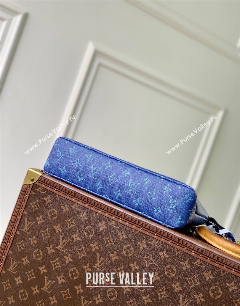 Louis Vuitton Pochette Voyage Souple Pouch in Monogram Heritage Canvas M12665 Blue 2025 (KI-251126051)