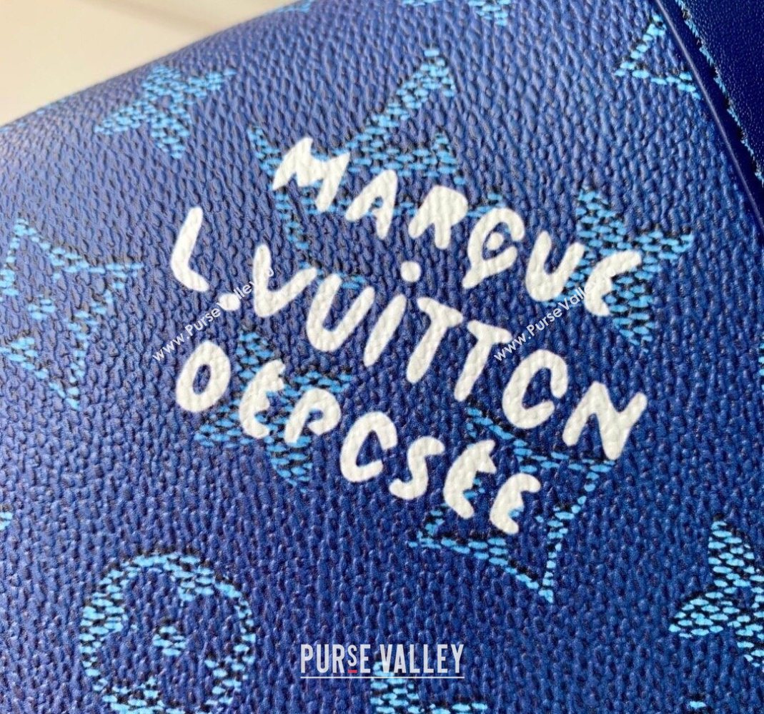 Louis Vuitton Pochette Voyage Souple Pouch in Monogram Heritage Canvas M12665 Blue 2025 (KI-251126051)