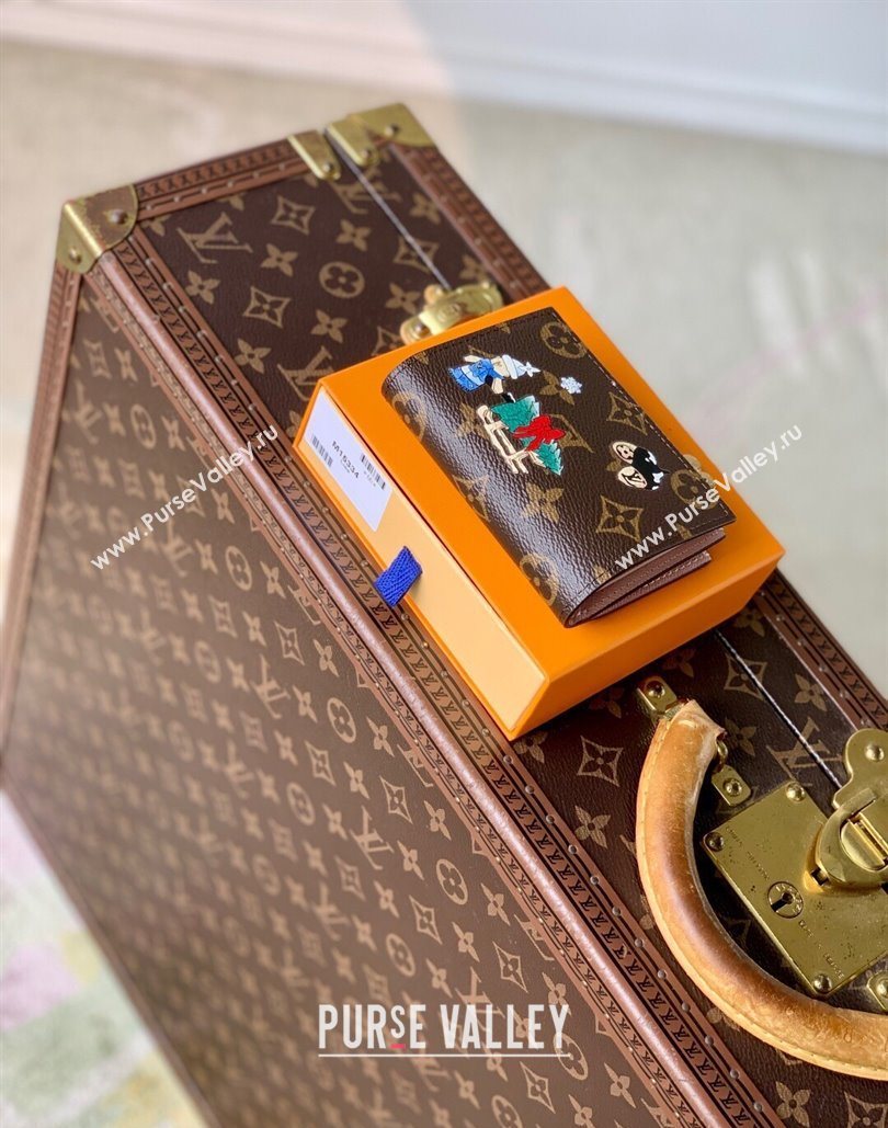 Louis Vuitton Vivienne Winter Holiday Lisa Wallet Monogram Canvas/Snowy Pearl Pink 2025 M15334 (KI-251125109)
