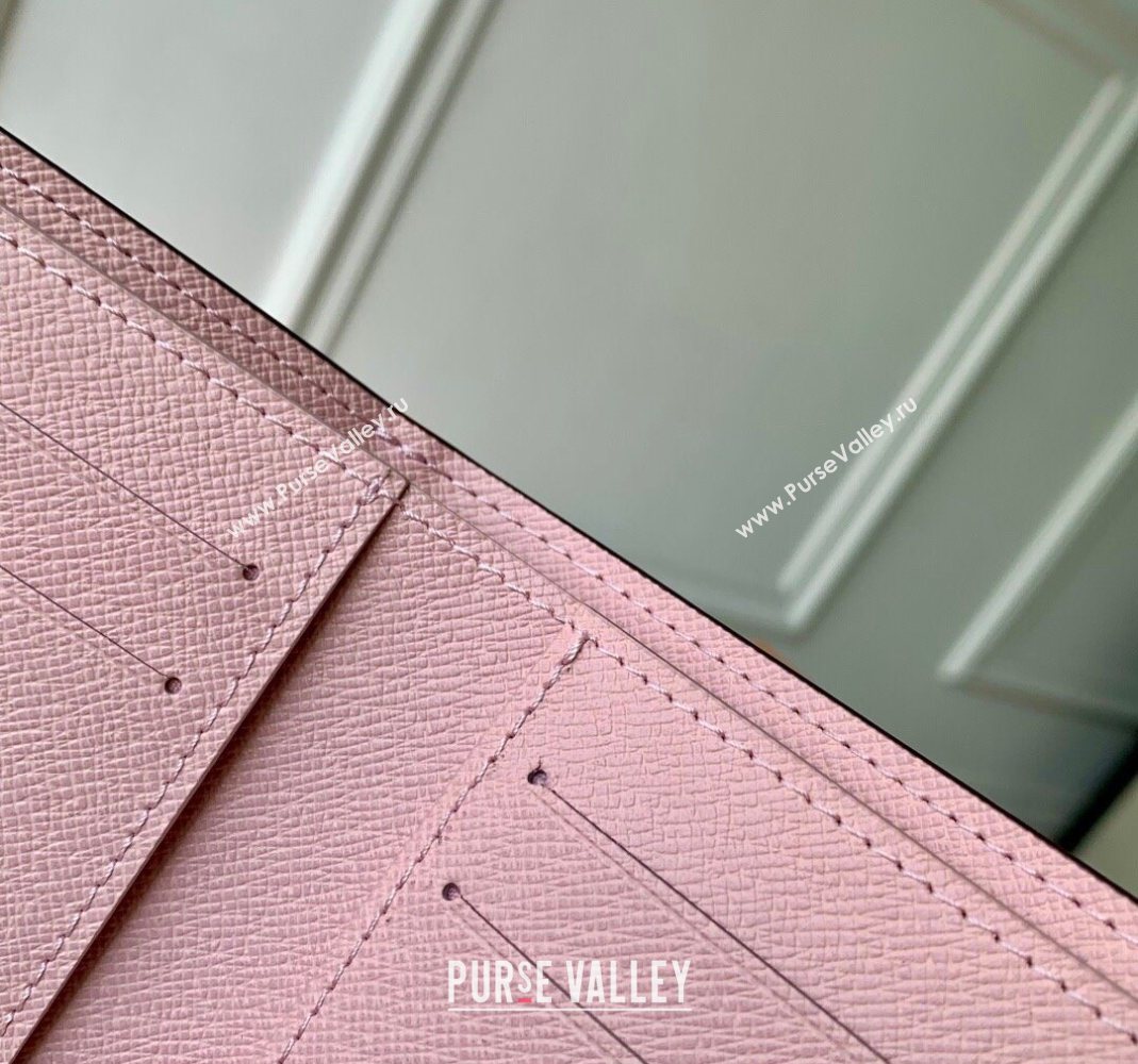 Louis Vuitton Vivienne Winter Holiday Lisa Wallet Monogram Canvas/Snowy Pearl Pink 2025 M15334 (KI-251125109)