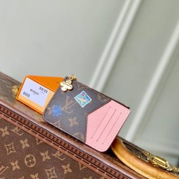 Louis Vuitton Vivenne Winter Holiday Romy Card Holder Monogram Canvas/Snowy Pearl Pink 2025 M15333 (KI-251125110)