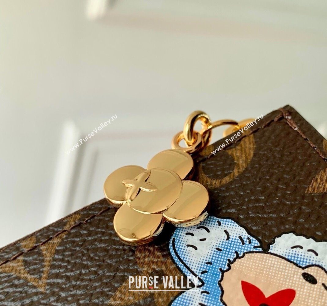 Louis Vuitton Vivenne Winter Holiday Romy Card Holder Monogram Canvas/Snowy Pearl Pink 2025 M15333 (KI-251125110)