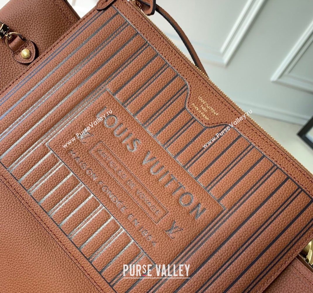 Louis Vuitton Neverfull Bandouliere Inside Out MM Tote bag Monogram Canvas/Tan Brown Leather 2025 M12061 (KI-251125087)