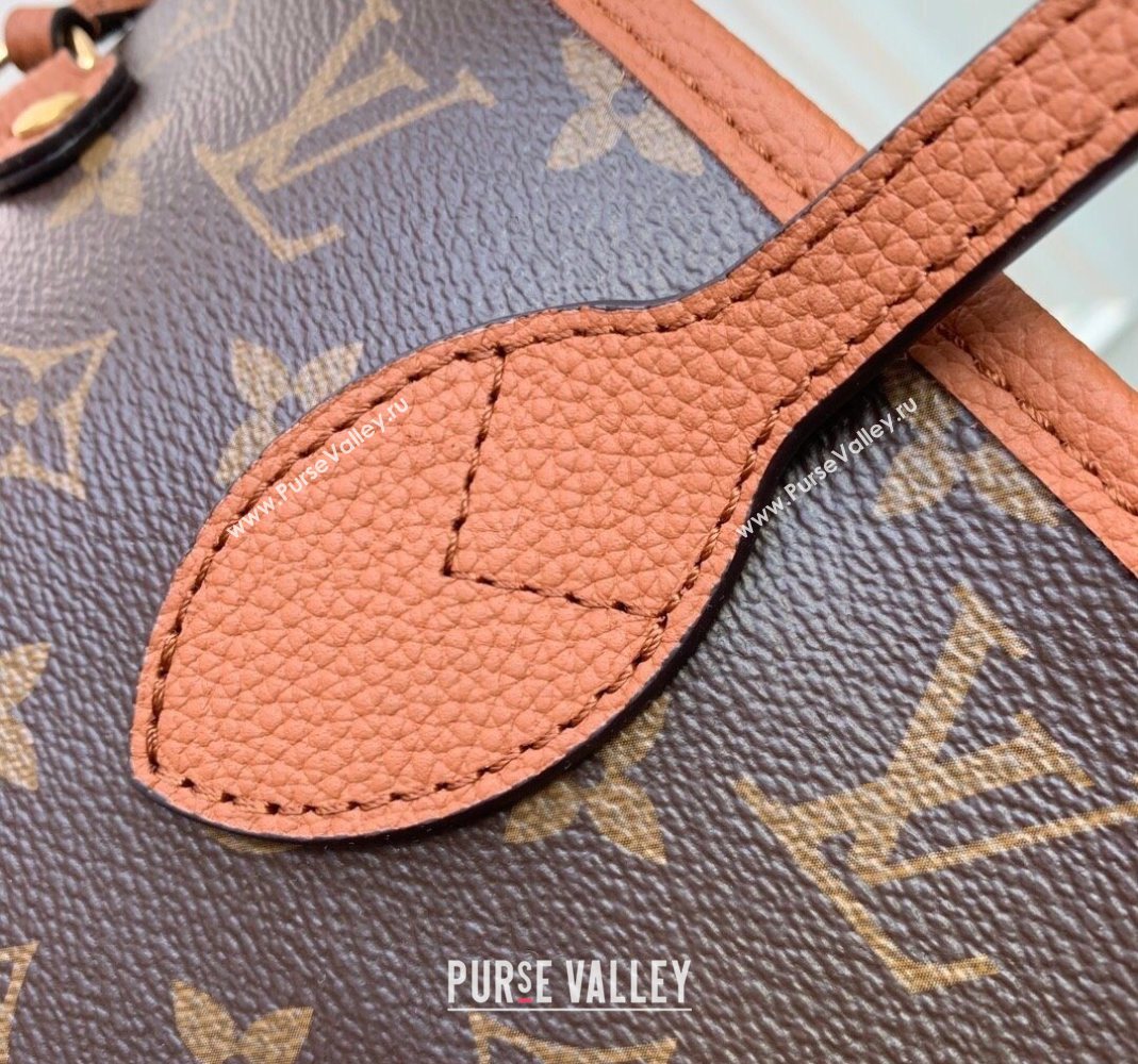 Louis Vuitton Neverfull Bandouliere Inside Out MM Tote bag Monogram Canvas/Tan Brown Leather 2025 M12061 (KI-251125087)