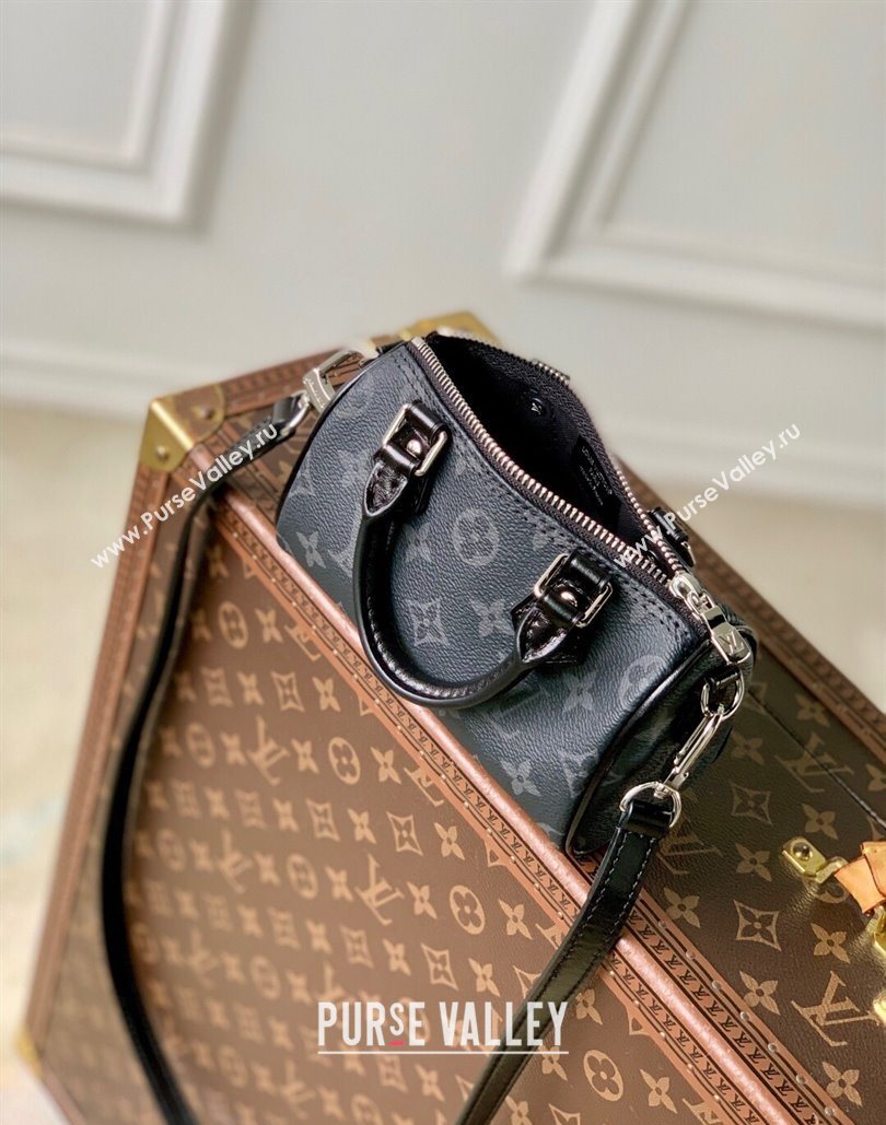 Louis Vuitton Nano Speedy Bag in Black Monogram Eclipse Canvas 2025 M26573 (KI-251125083)