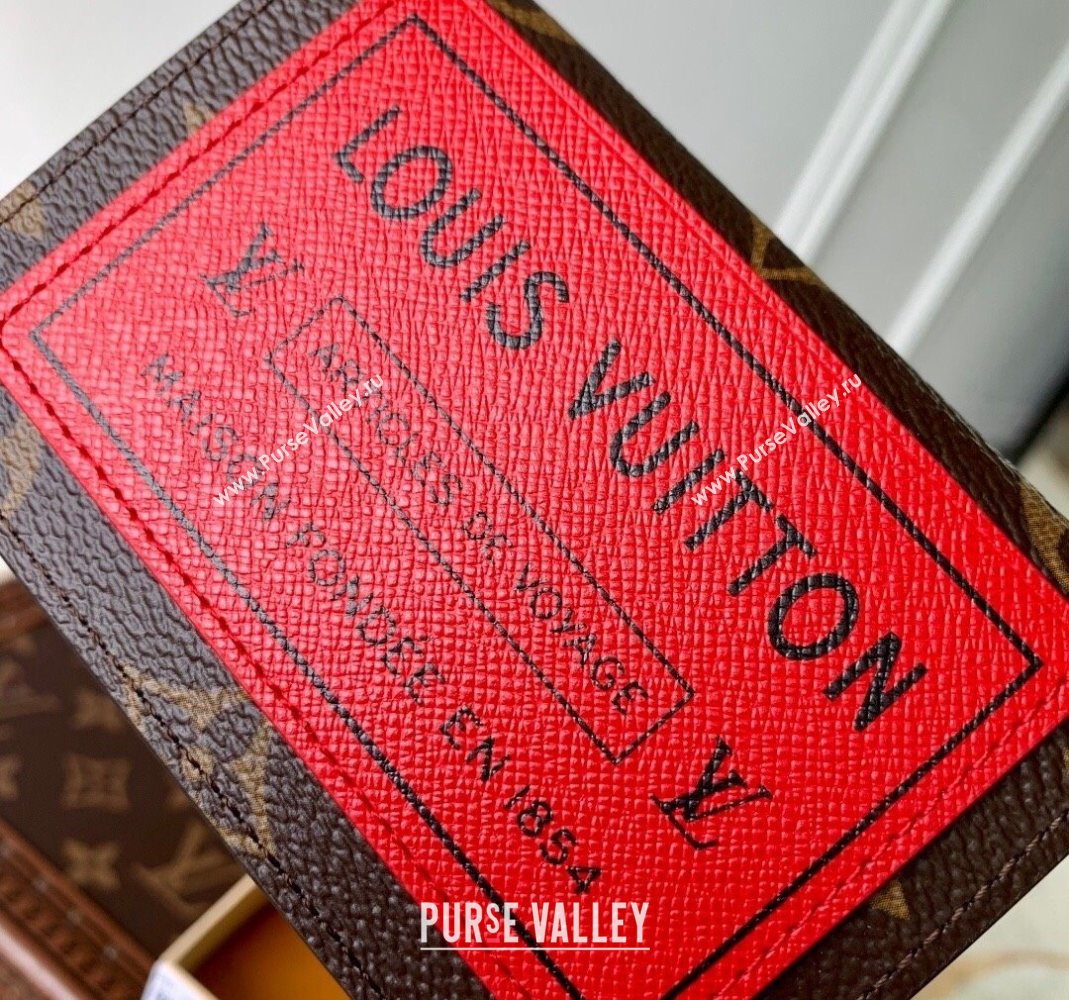 Louis Vuitton Bifold Organizer Wallet in Monogram Canvas/Red 2025 M25835 (KI-251125096)